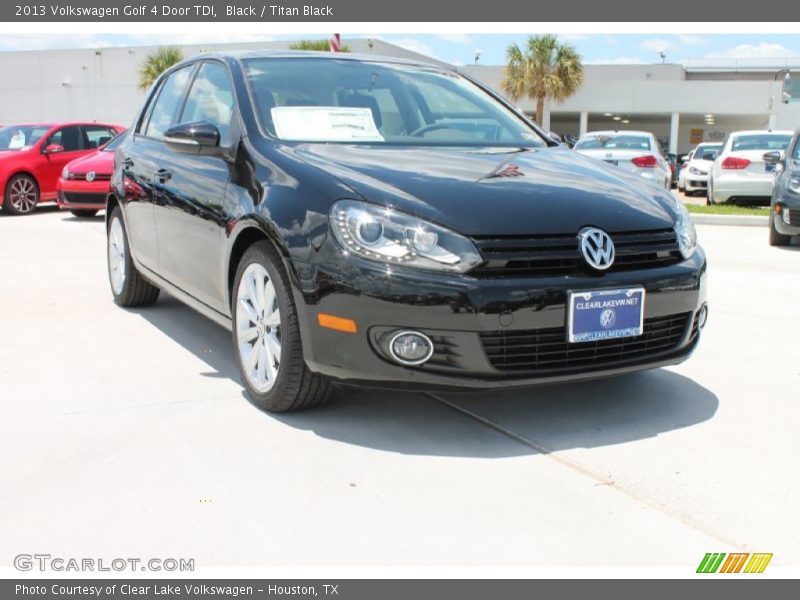 Black / Titan Black 2013 Volkswagen Golf 4 Door TDI