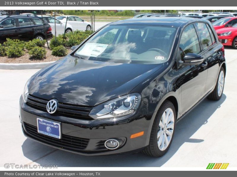 Black / Titan Black 2013 Volkswagen Golf 4 Door TDI