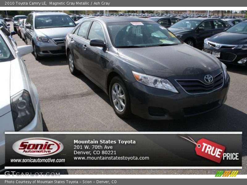 Magnetic Gray Metallic / Ash Gray 2010 Toyota Camry LE