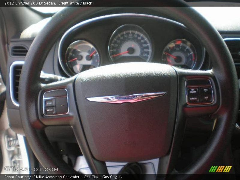 Bright White / Black 2012 Chrysler 200 LX Sedan