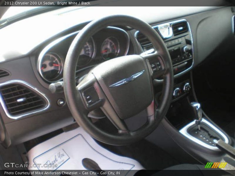 Bright White / Black 2012 Chrysler 200 LX Sedan