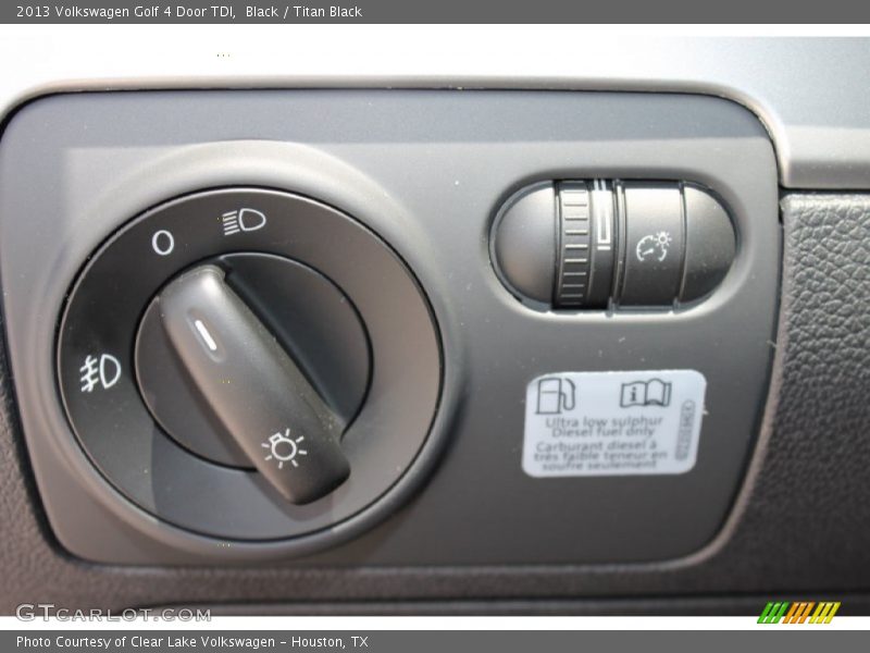 Black / Titan Black 2013 Volkswagen Golf 4 Door TDI