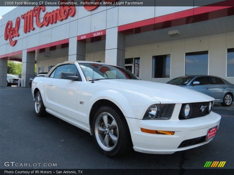 Performance White / Light Parchment 2006 Ford Mustang GT Deluxe Convertible