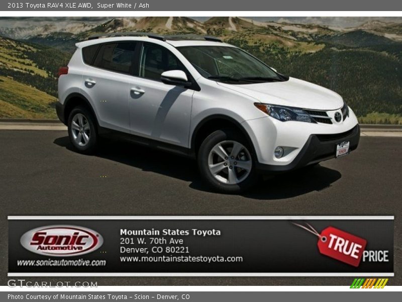 Super White / Ash 2013 Toyota RAV4 XLE AWD