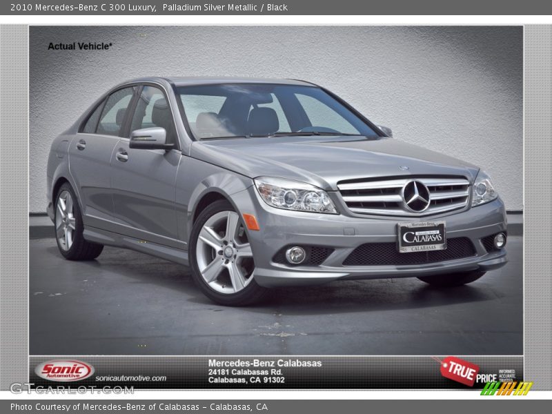 Palladium Silver Metallic / Black 2010 Mercedes-Benz C 300 Luxury