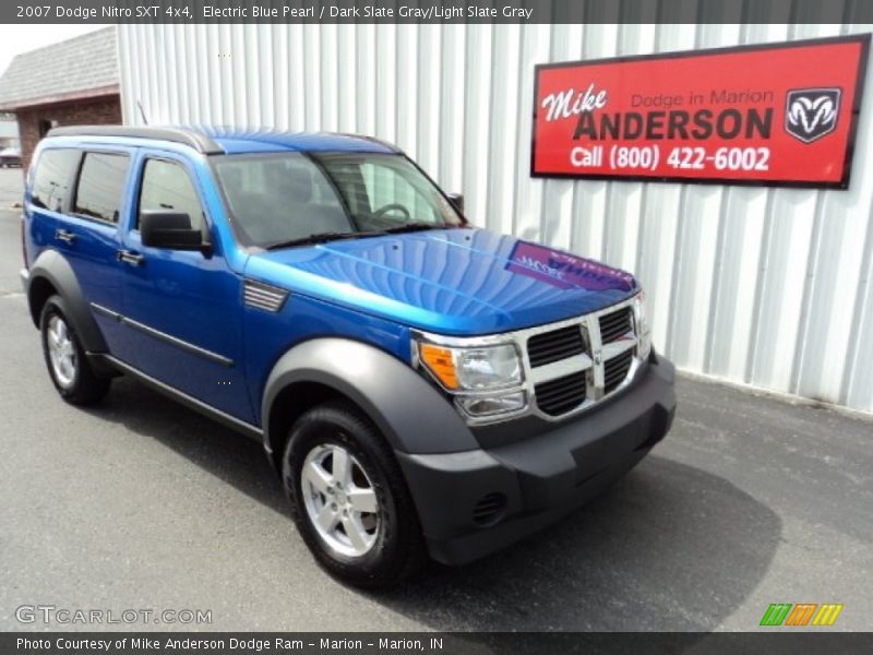 Electric Blue Pearl / Dark Slate Gray/Light Slate Gray 2007 Dodge Nitro SXT 4x4