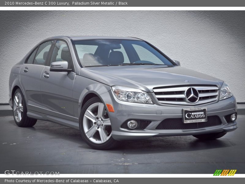 Palladium Silver Metallic / Black 2010 Mercedes-Benz C 300 Luxury