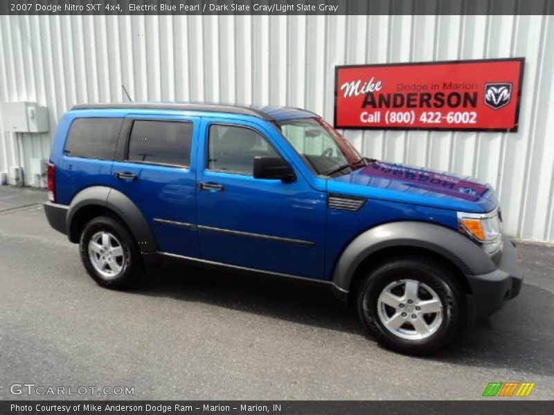 Electric Blue Pearl / Dark Slate Gray/Light Slate Gray 2007 Dodge Nitro SXT 4x4