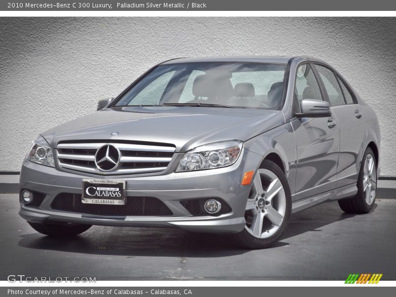 Palladium Silver Metallic / Black 2010 Mercedes-Benz C 300 Luxury