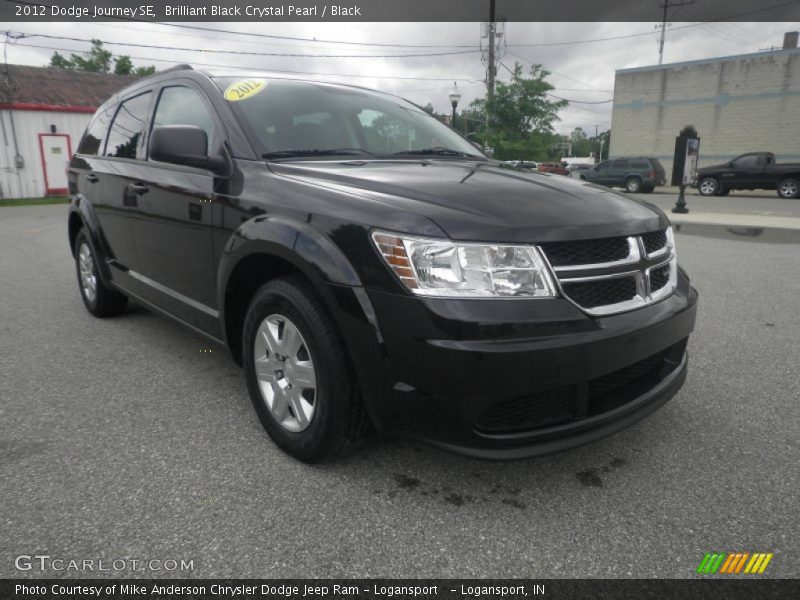 Brilliant Black Crystal Pearl / Black 2012 Dodge Journey SE