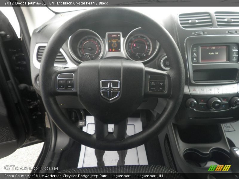 Brilliant Black Crystal Pearl / Black 2012 Dodge Journey SE