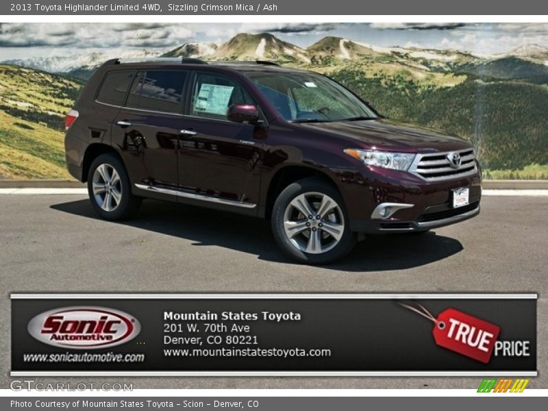 Sizzling Crimson Mica / Ash 2013 Toyota Highlander Limited 4WD