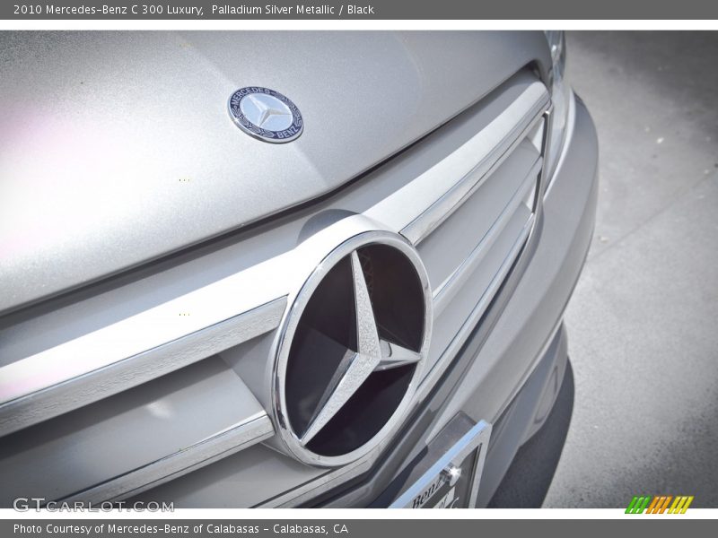 Palladium Silver Metallic / Black 2010 Mercedes-Benz C 300 Luxury
