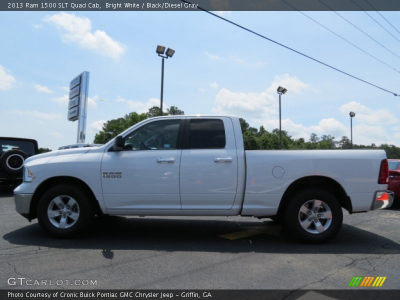 Bright White / Black/Diesel Gray 2013 Ram 1500 SLT Quad Cab