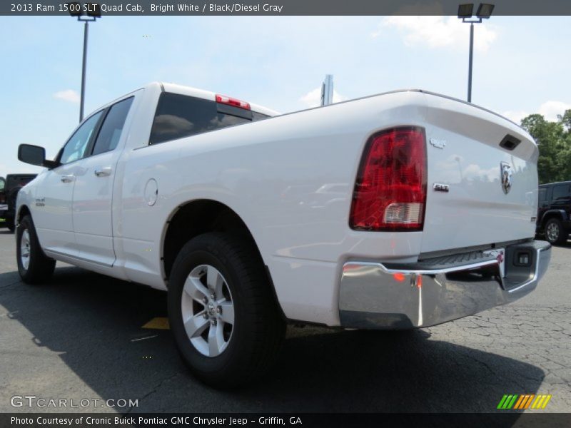 Bright White / Black/Diesel Gray 2013 Ram 1500 SLT Quad Cab