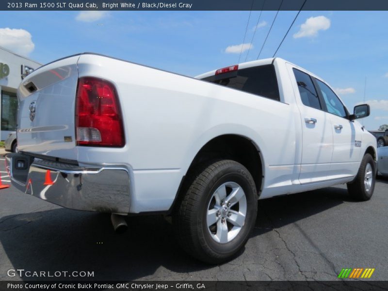 Bright White / Black/Diesel Gray 2013 Ram 1500 SLT Quad Cab