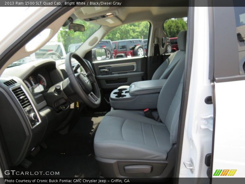 Bright White / Black/Diesel Gray 2013 Ram 1500 SLT Quad Cab