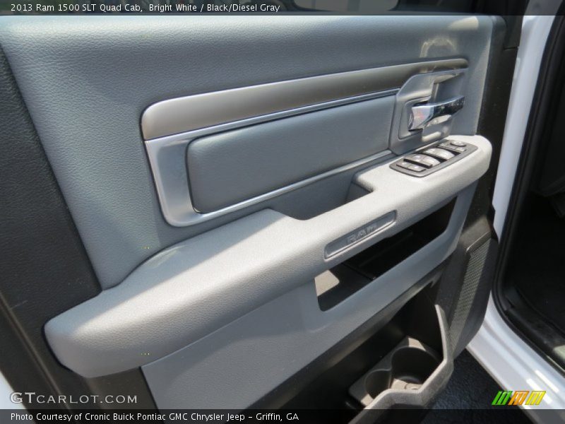 Bright White / Black/Diesel Gray 2013 Ram 1500 SLT Quad Cab