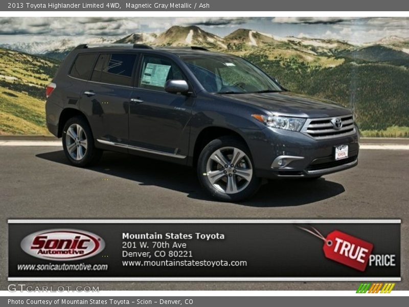 Magnetic Gray Metallic / Ash 2013 Toyota Highlander Limited 4WD