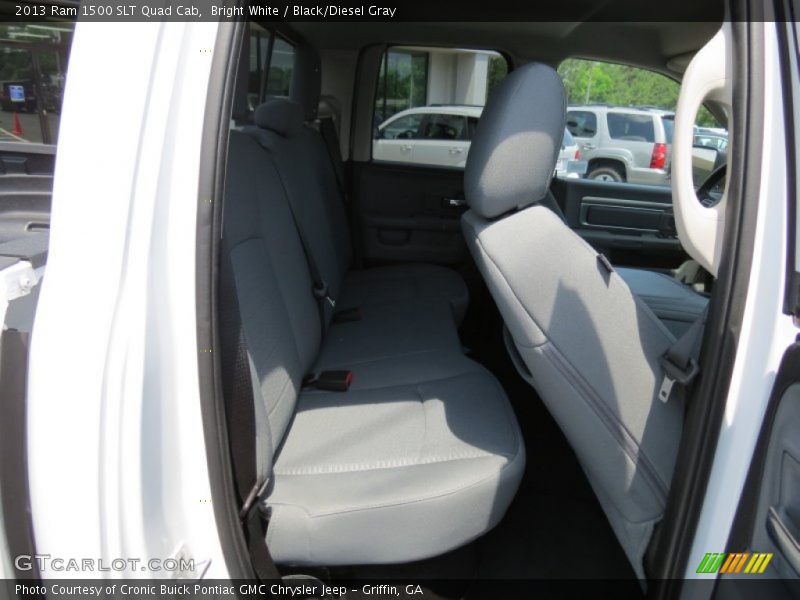 Bright White / Black/Diesel Gray 2013 Ram 1500 SLT Quad Cab