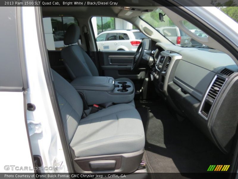 Bright White / Black/Diesel Gray 2013 Ram 1500 SLT Quad Cab