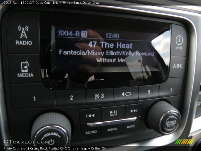 Bright White / Black/Diesel Gray 2013 Ram 1500 SLT Quad Cab