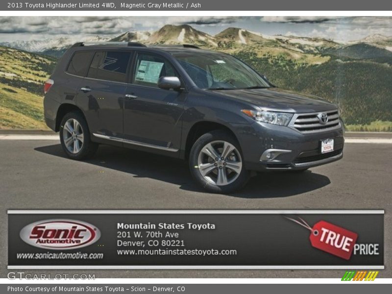 Magnetic Gray Metallic / Ash 2013 Toyota Highlander Limited 4WD