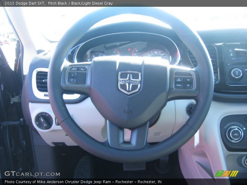 Pitch Black / Black/Light Diesel Gray 2013 Dodge Dart SXT