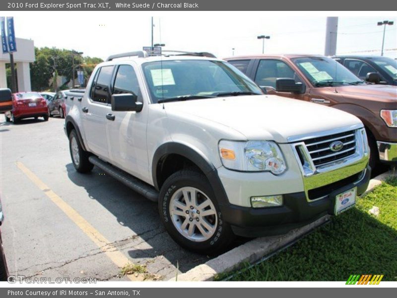 White Suede / Charcoal Black 2010 Ford Explorer Sport Trac XLT