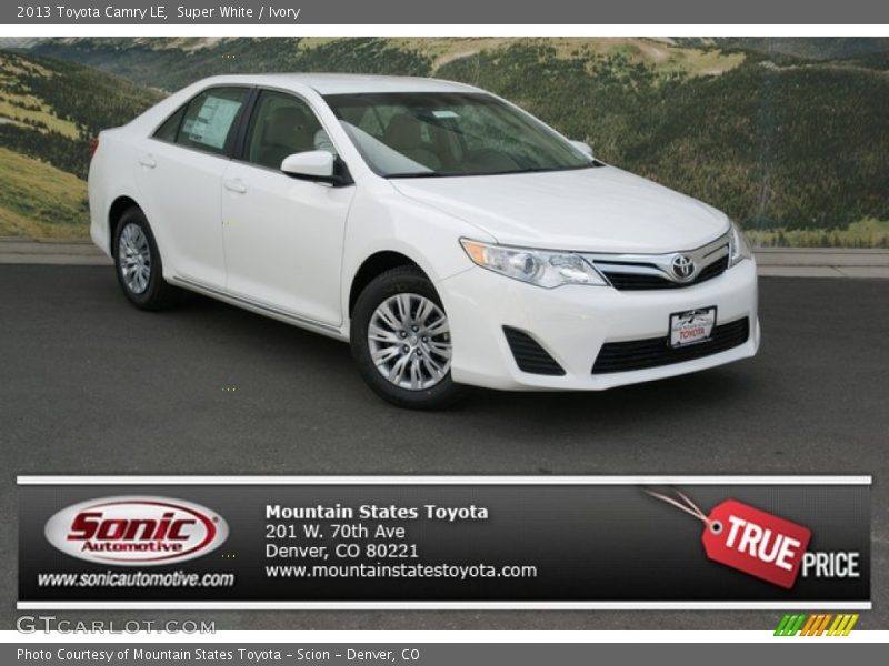 Super White / Ivory 2013 Toyota Camry LE
