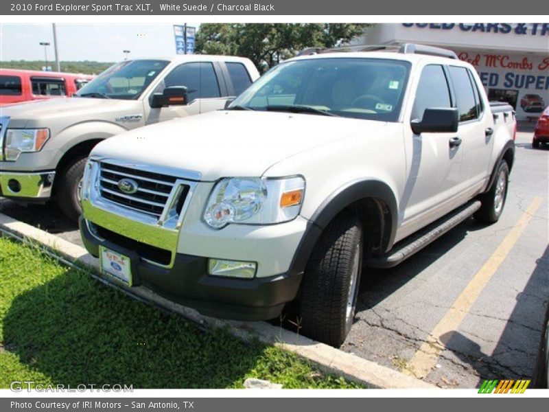 White Suede / Charcoal Black 2010 Ford Explorer Sport Trac XLT