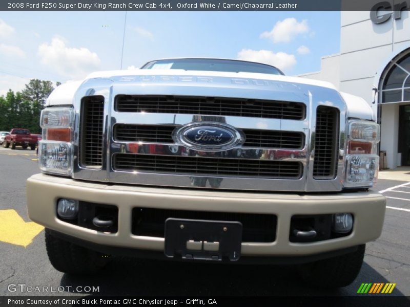 Oxford White / Camel/Chaparral Leather 2008 Ford F250 Super Duty King Ranch Crew Cab 4x4