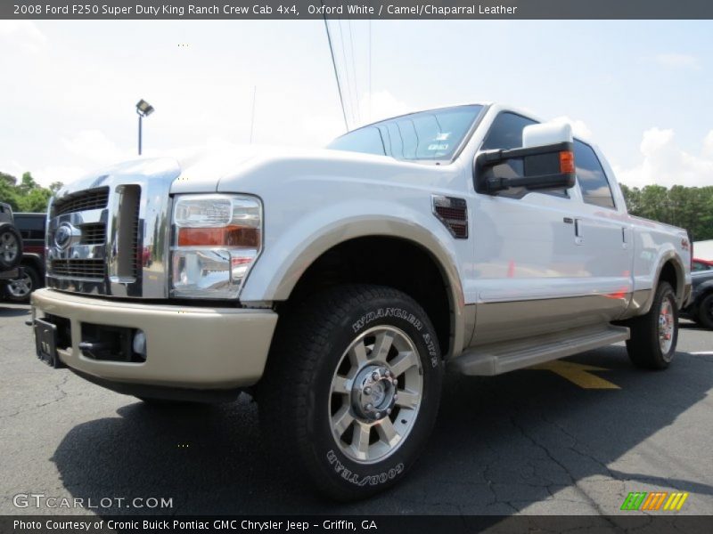 Oxford White / Camel/Chaparral Leather 2008 Ford F250 Super Duty King Ranch Crew Cab 4x4