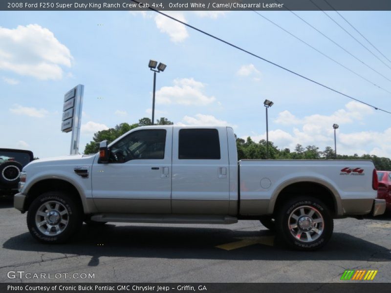 Oxford White / Camel/Chaparral Leather 2008 Ford F250 Super Duty King Ranch Crew Cab 4x4