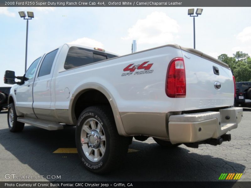 Oxford White / Camel/Chaparral Leather 2008 Ford F250 Super Duty King Ranch Crew Cab 4x4