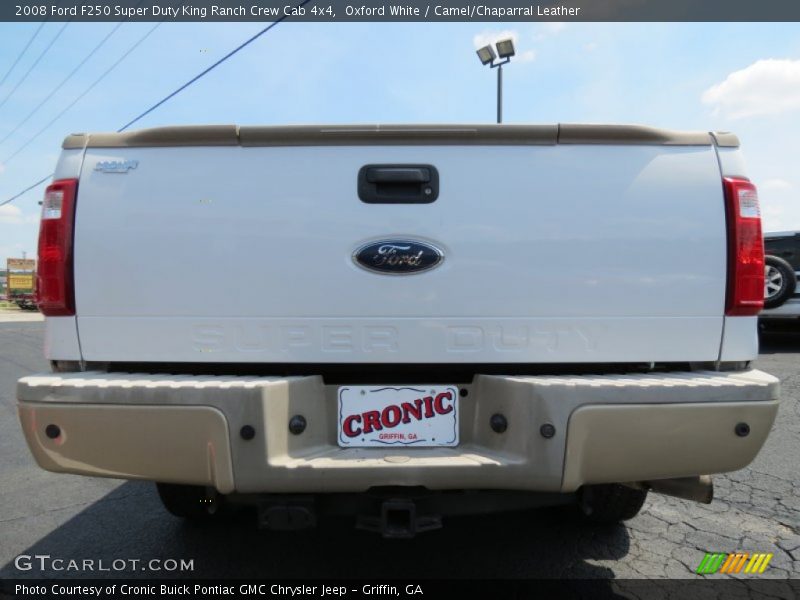 Oxford White / Camel/Chaparral Leather 2008 Ford F250 Super Duty King Ranch Crew Cab 4x4