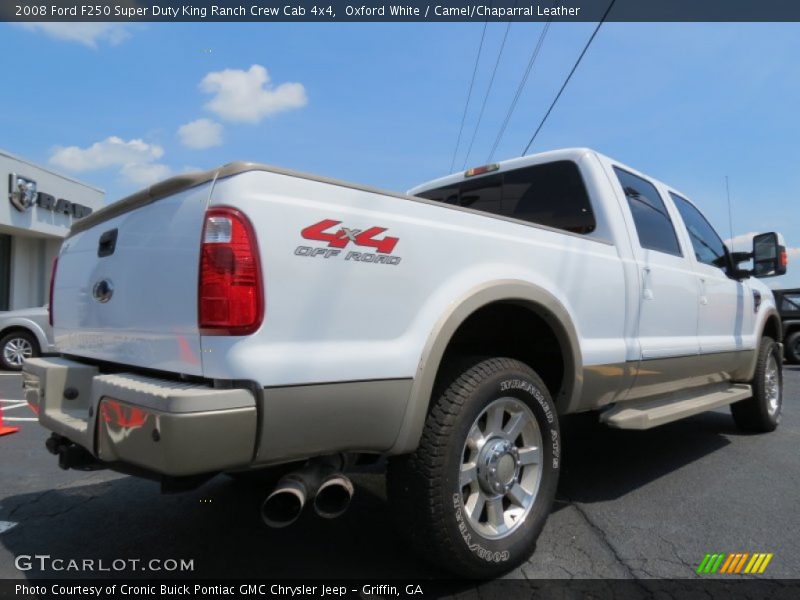 Oxford White / Camel/Chaparral Leather 2008 Ford F250 Super Duty King Ranch Crew Cab 4x4