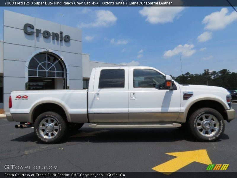 Oxford White / Camel/Chaparral Leather 2008 Ford F250 Super Duty King Ranch Crew Cab 4x4
