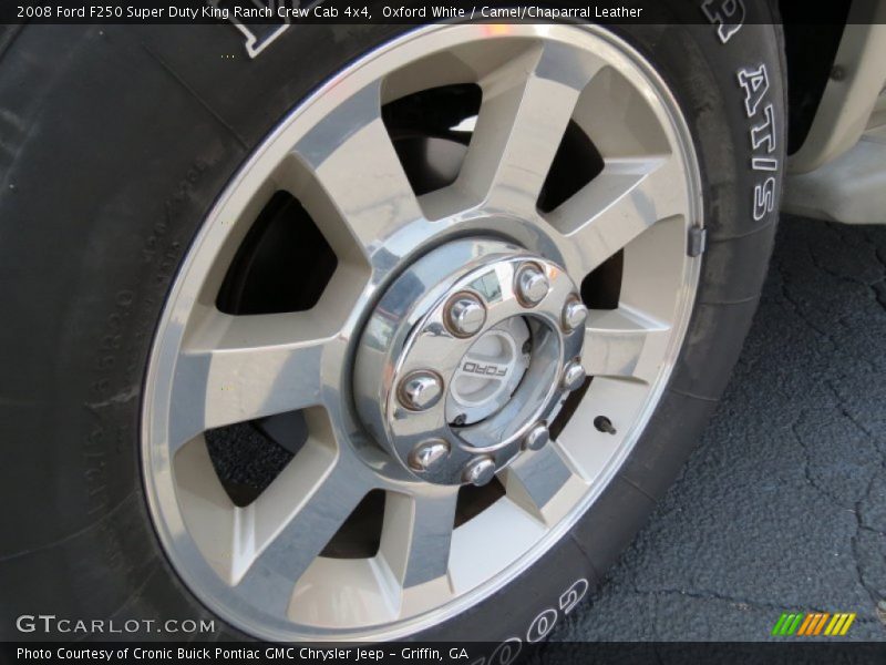 Oxford White / Camel/Chaparral Leather 2008 Ford F250 Super Duty King Ranch Crew Cab 4x4
