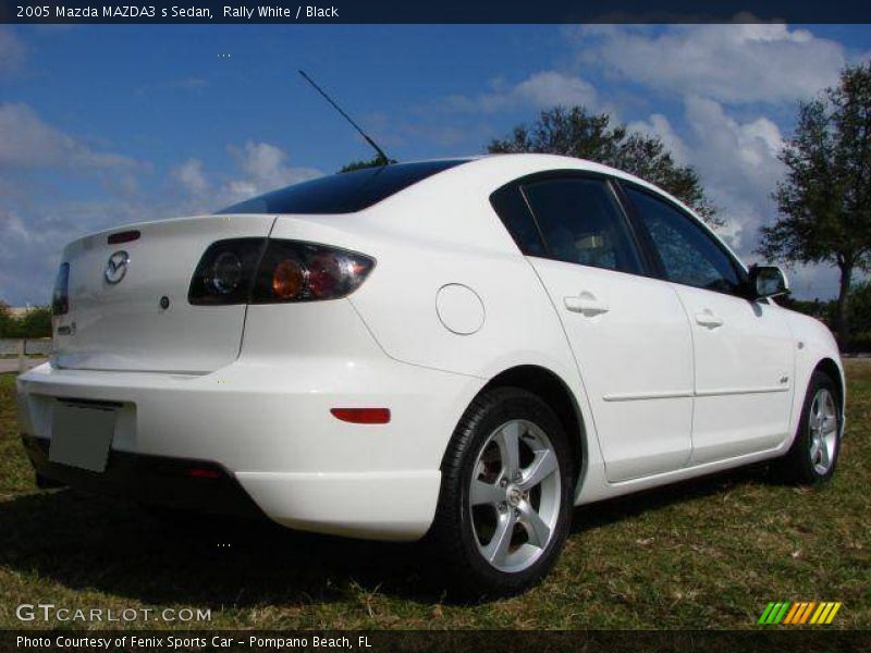 Rally White / Black 2005 Mazda MAZDA3 s Sedan