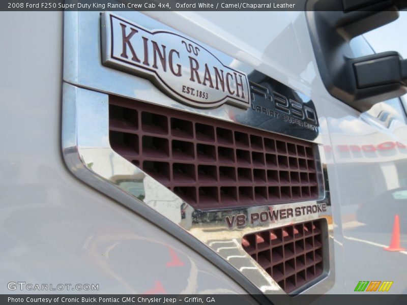 Oxford White / Camel/Chaparral Leather 2008 Ford F250 Super Duty King Ranch Crew Cab 4x4