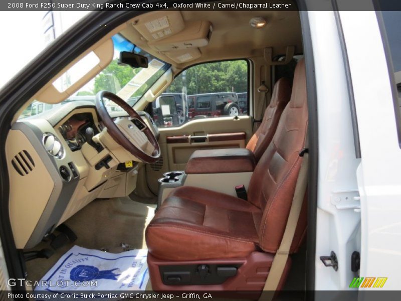 Oxford White / Camel/Chaparral Leather 2008 Ford F250 Super Duty King Ranch Crew Cab 4x4