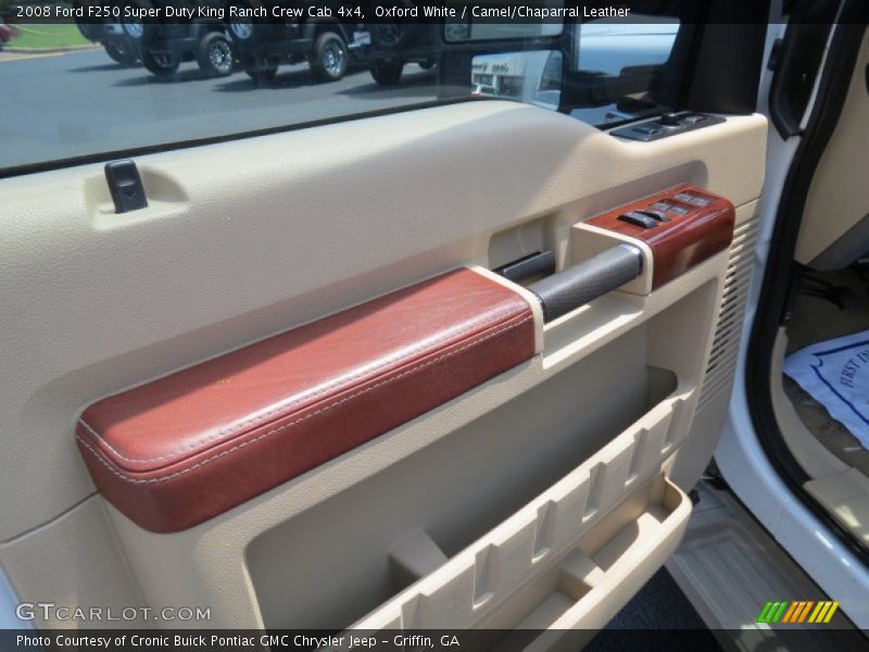 Oxford White / Camel/Chaparral Leather 2008 Ford F250 Super Duty King Ranch Crew Cab 4x4
