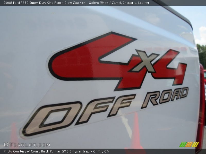 Oxford White / Camel/Chaparral Leather 2008 Ford F250 Super Duty King Ranch Crew Cab 4x4