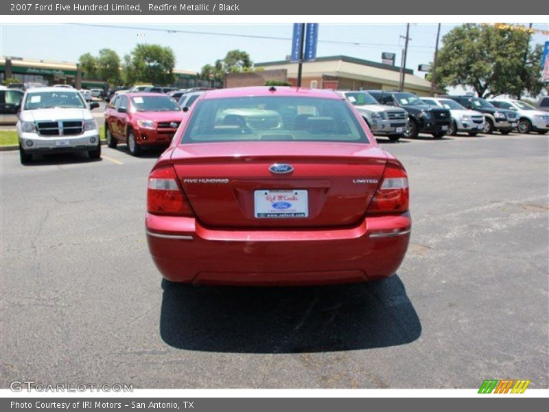 Redfire Metallic / Black 2007 Ford Five Hundred Limited