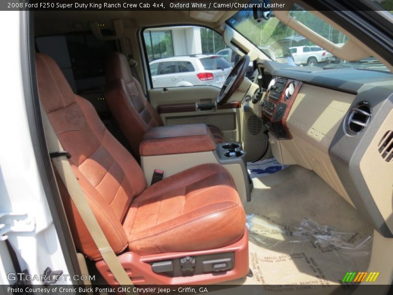 Oxford White / Camel/Chaparral Leather 2008 Ford F250 Super Duty King Ranch Crew Cab 4x4