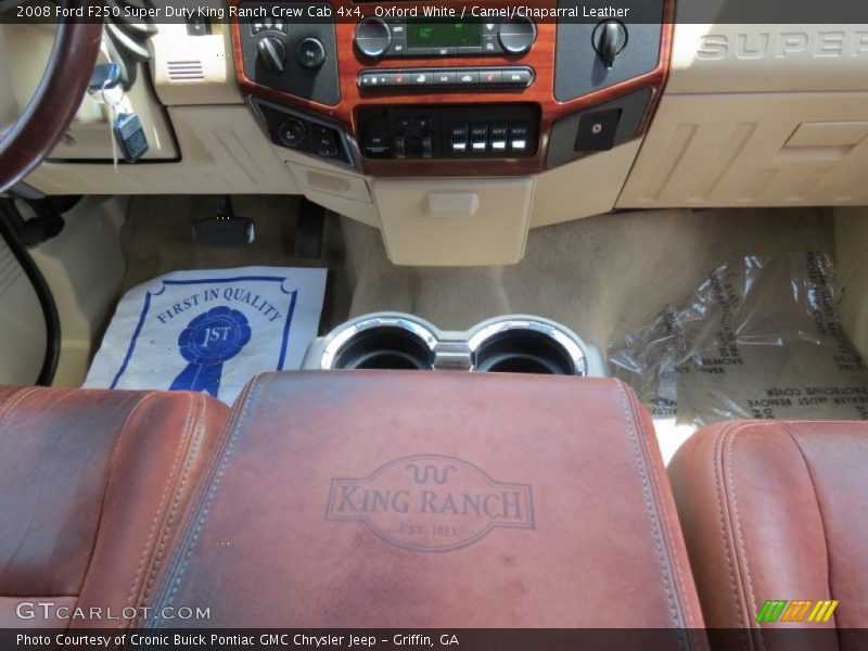 Oxford White / Camel/Chaparral Leather 2008 Ford F250 Super Duty King Ranch Crew Cab 4x4