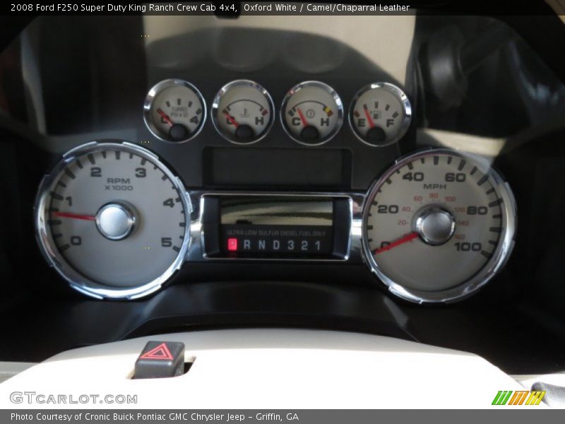 Oxford White / Camel/Chaparral Leather 2008 Ford F250 Super Duty King Ranch Crew Cab 4x4