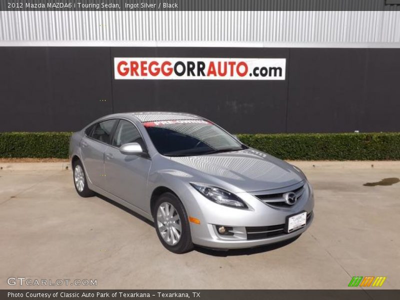 Ingot Silver / Black 2012 Mazda MAZDA6 i Touring Sedan