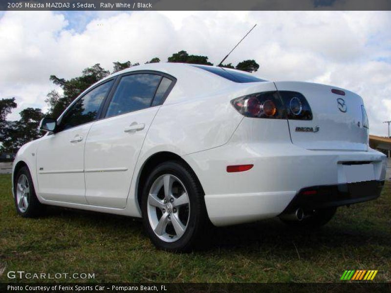 Rally White / Black 2005 Mazda MAZDA3 s Sedan